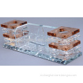 Wholesale Promotional Crystal Pen Holder with Crystal Card Holder for Business Partner Gift